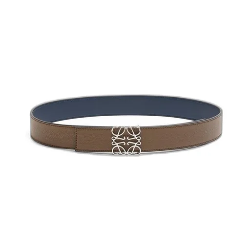 Reversible Anagram belt in soft grained calfskin and smooth calfskin