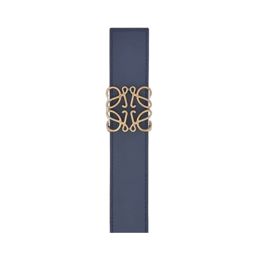 Reversible Anagram belt in soft grained calfskin and smooth calfskin