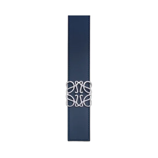Reversible Anagram belt in soft grained calfskin and smooth calfskin