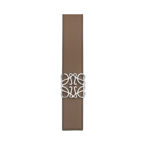 Reversible Anagram belt in soft grained calfskin and smooth calfskin