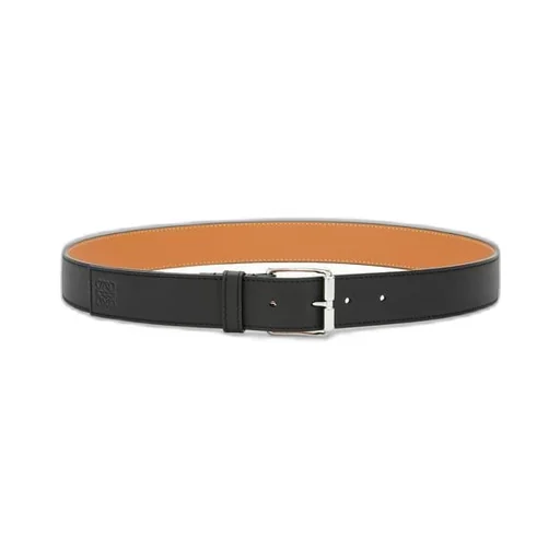 Roller buckle belt in smooth calfskin