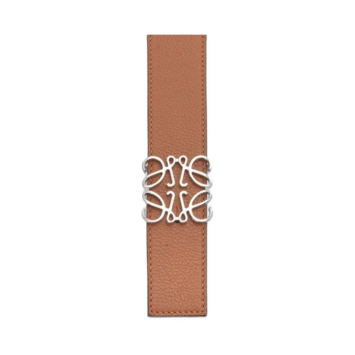 Reversible Anagram belt in soft grained calfskin and smooth calfskin
