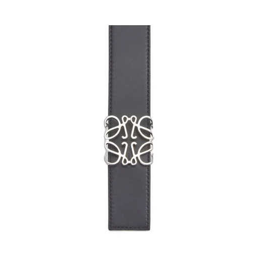 Reversible Anagram belt in soft grained calfskin and smooth calfskin