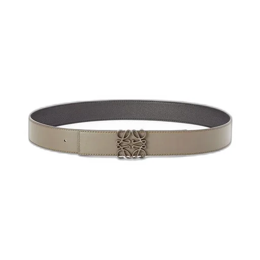 Reversible Anagram belt in soft grained calfskin and smooth calfskin