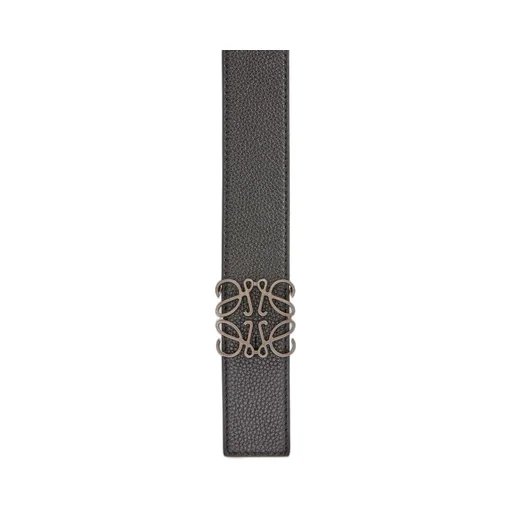 Reversible Anagram belt in soft grained calfskin and smooth calfskin