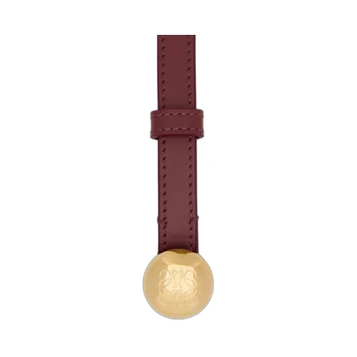 Pebble belt in smooth calfskin