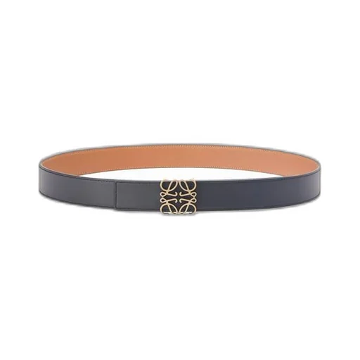 Reversible Anagram belt in soft grained calfskin and smooth calfskin
