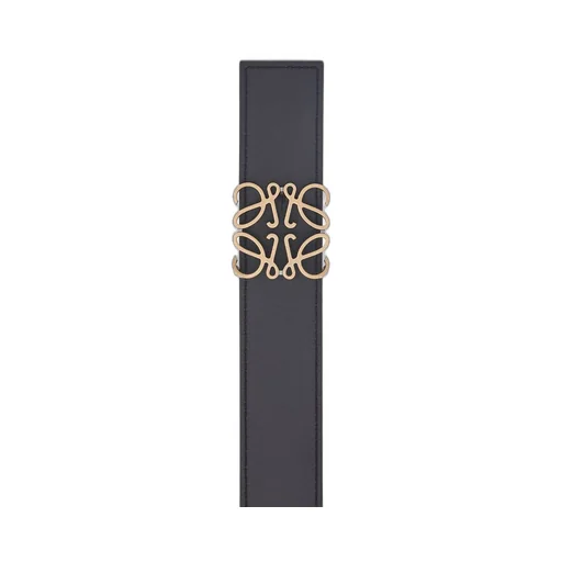Reversible Anagram belt in soft grained calfskin and smooth calfskin