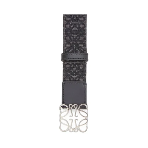Anagram belt in jacquard and calfskin
