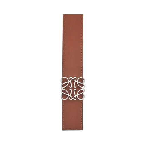 Reversible Anagram belt in soft grained calfskin and smooth calfskin