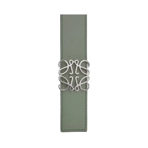 Reversible Anagram belt in soft grained calfskin and smooth calfskin