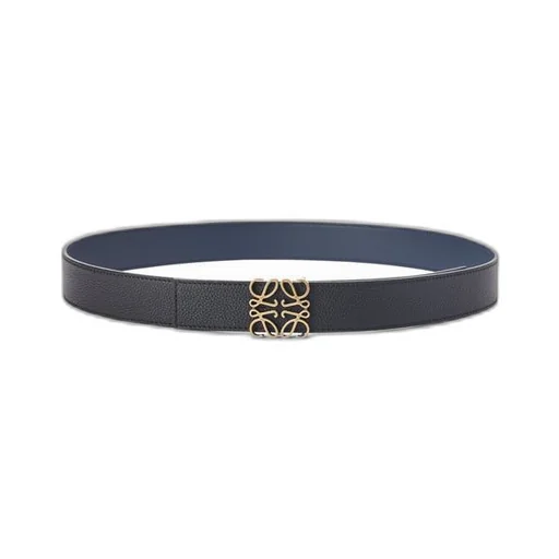 Reversible Anagram belt in soft grained calfskin and smooth calfskin