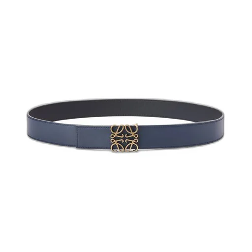Reversible Anagram belt in soft grained calfskin and smooth calfskin