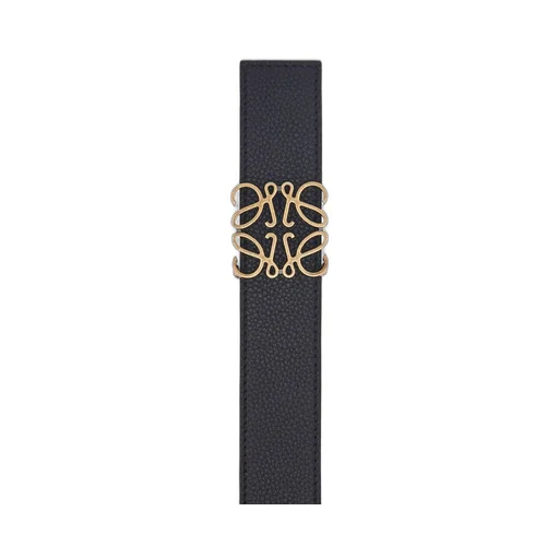 Reversible Anagram belt in soft grained calfskin and smooth calfskin