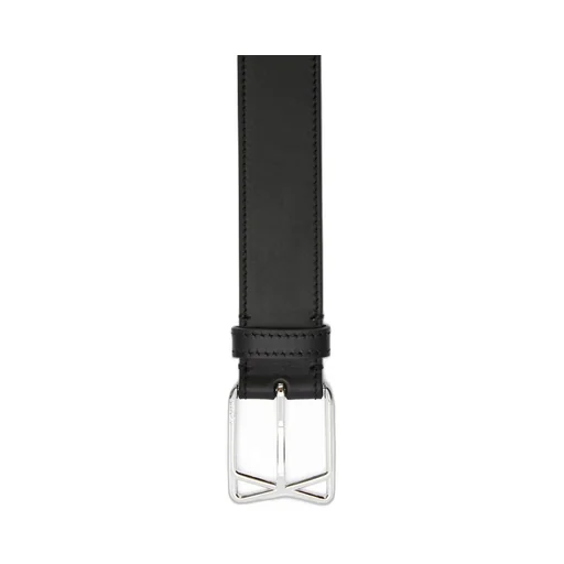 Layered Cross Buckle belt in smooth calfskin