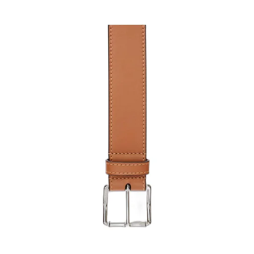 Roller buckle belt in smooth calfskin