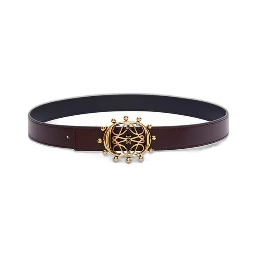Reversible Anagram Ellipse belt in smooth calfskin
