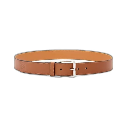 Roller buckle belt in smooth calfskin