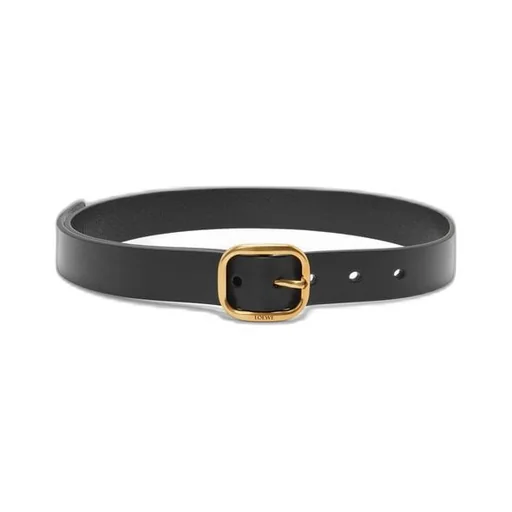 Rounded soft belt in calfskin