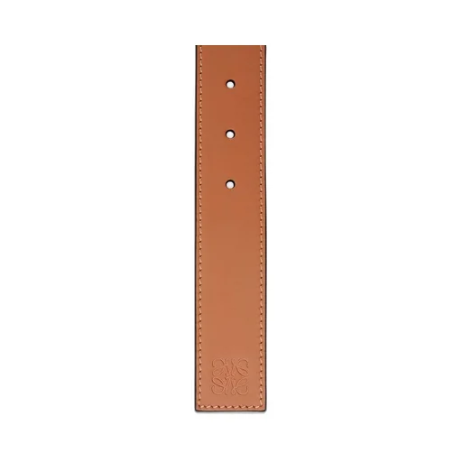 Roller buckle belt in smooth calfskin