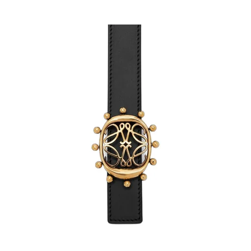 Reversible Anagram Ellipse belt in smooth calfskin