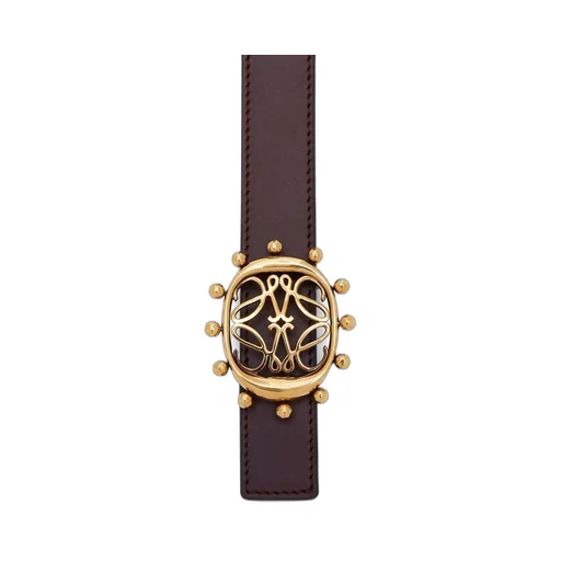 Reversible Anagram Ellipse belt in smooth calfskin