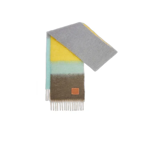 Stripe scarf in wool and mohair