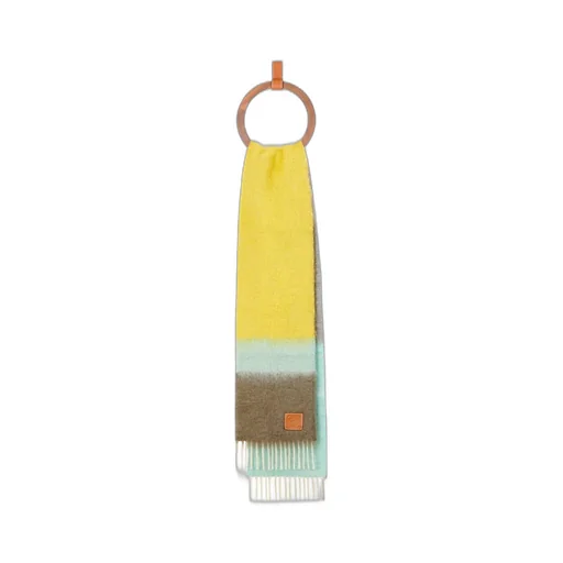 Stripe scarf in wool and mohair