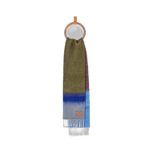 Stripe scarf in wool and mohair