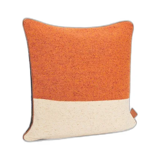 Stripe cushion in wool and linen