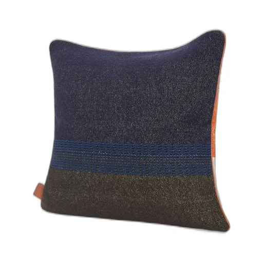 Stripe cushion in wool and linen