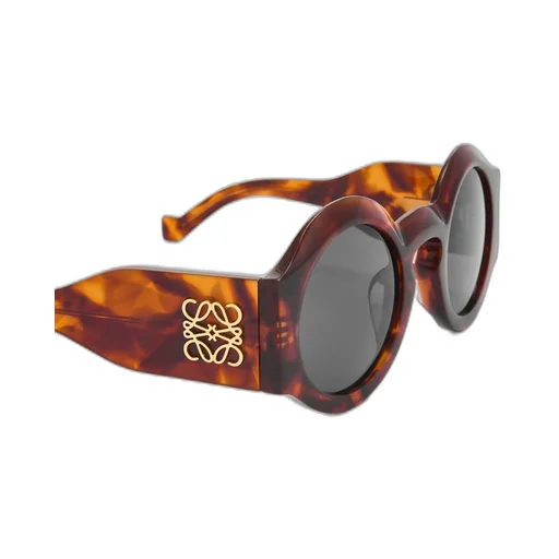 Curved sunglasses in acetate