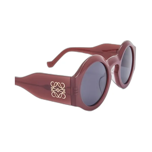 Curved sunglasses in acetate