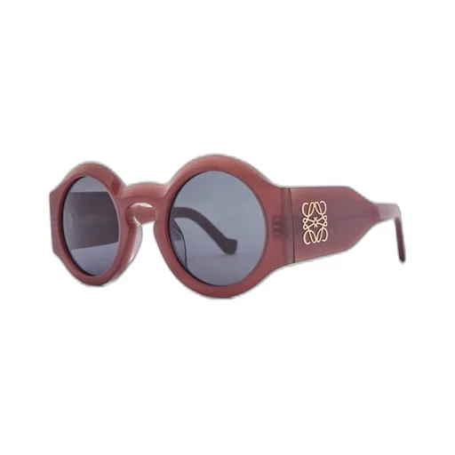 Curved sunglasses in acetate