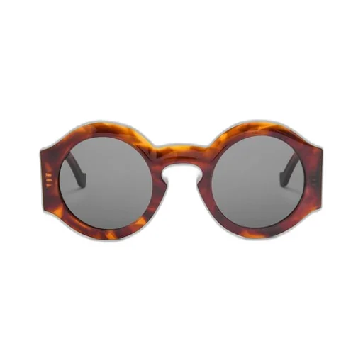 Curved sunglasses in acetate