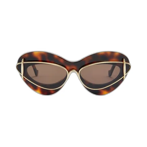 Cateye double frame sunglasses in acetate and metal