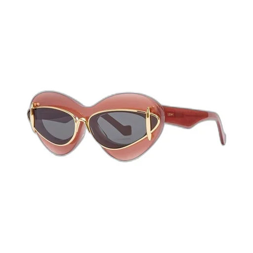 Cateye double frame sunglasses in acetate and metal