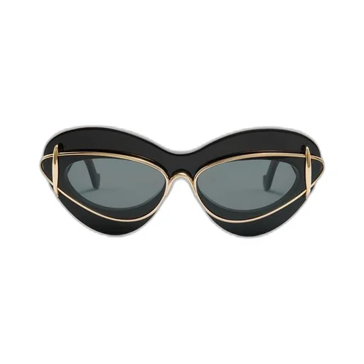 Cateye double frame sunglasses in acetate and metal