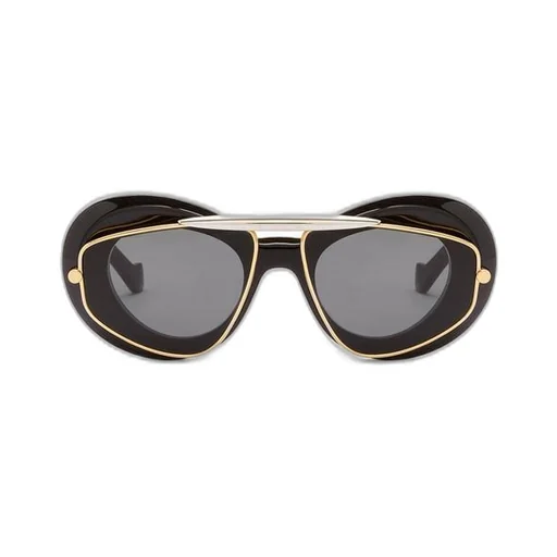 Wing double frame sunglasses in acetate and metal