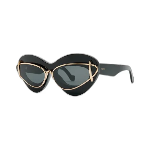 Cateye double frame sunglasses in acetate and metal