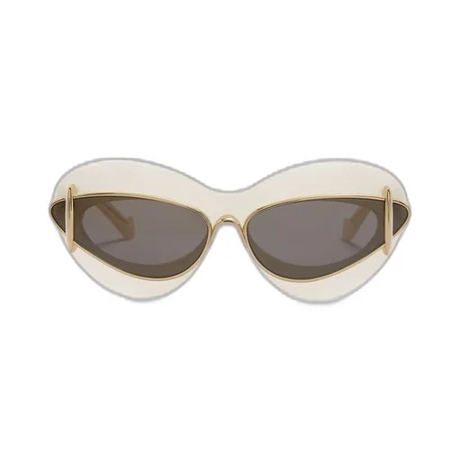 Cateye double frame sunglasses in acetate and metal