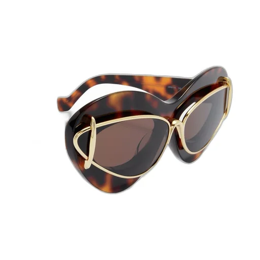 Cateye double frame sunglasses in acetate and metal