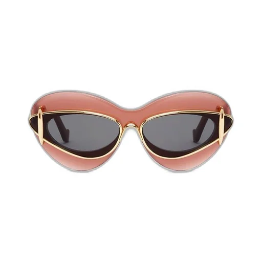 Cateye double frame sunglasses in acetate and metal
