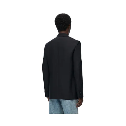 Double breasted jacket in wool and mohair