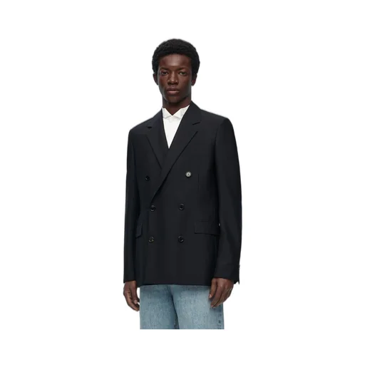 Double breasted jacket in wool and mohair