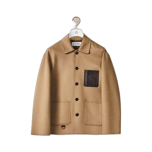 Workwear jacket in wool and cashmere