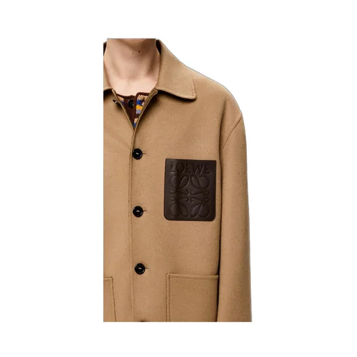 Workwear jacket in wool and cashmere