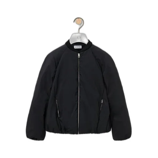 Padded bomber jacket in technical cotton