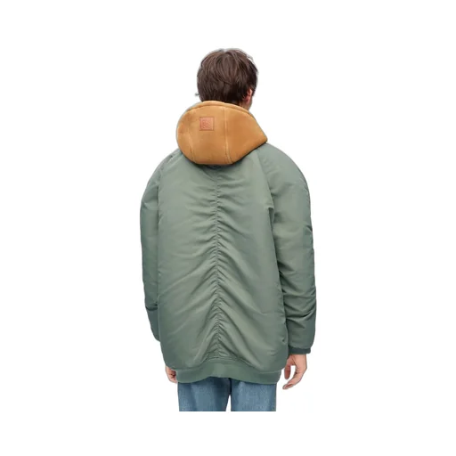 Hooded bomber jacket in nylon