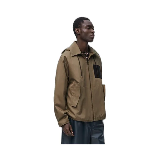 Hooded jacket in cotton